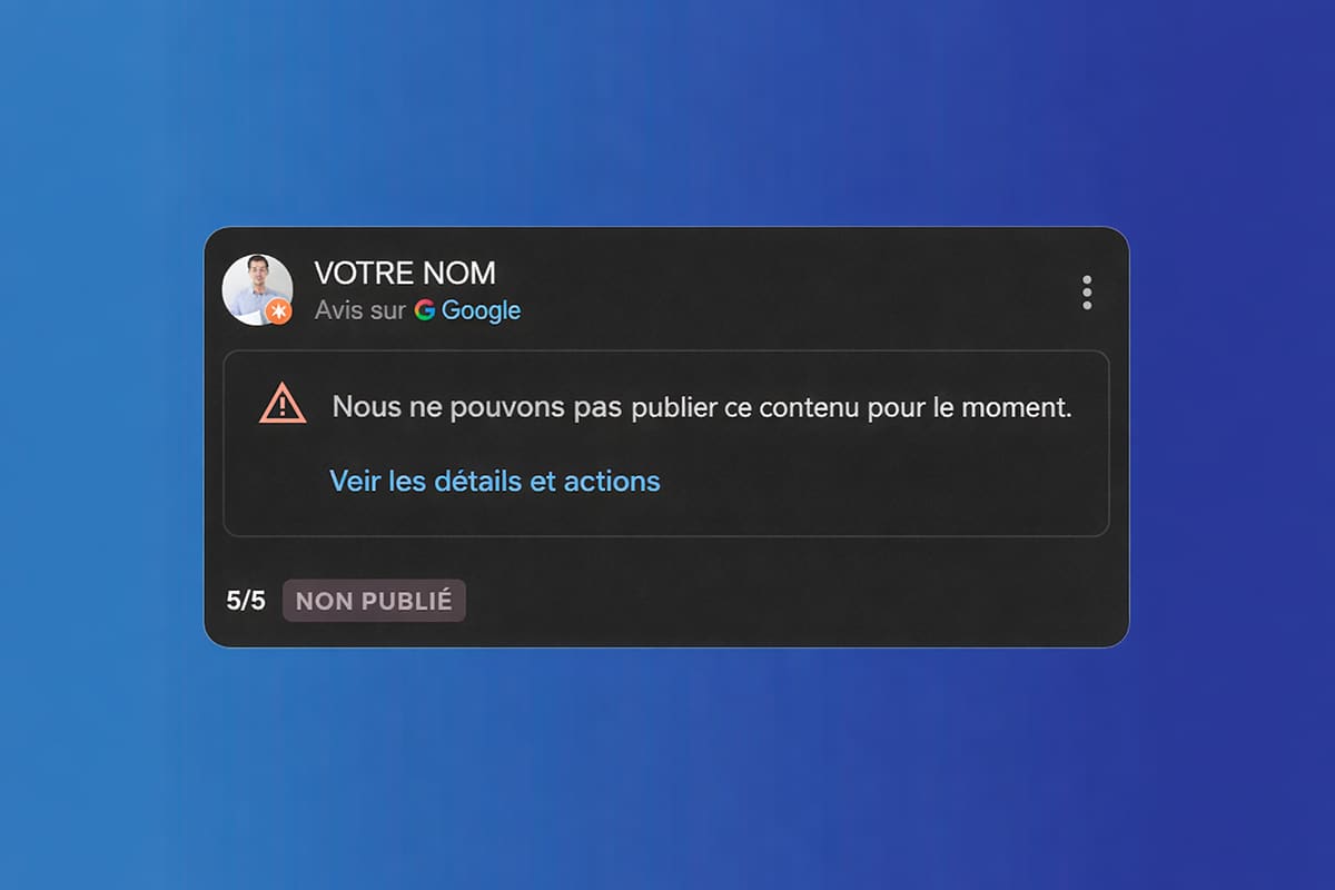 avis google non publie