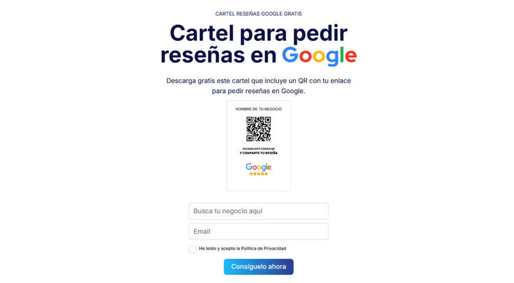 conseguir resenas google qr