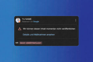 google bewertung wird nicht angezeigt