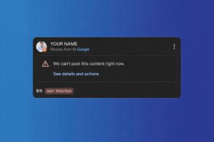 google review not showing published