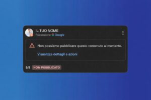 recensione google non pubblicata