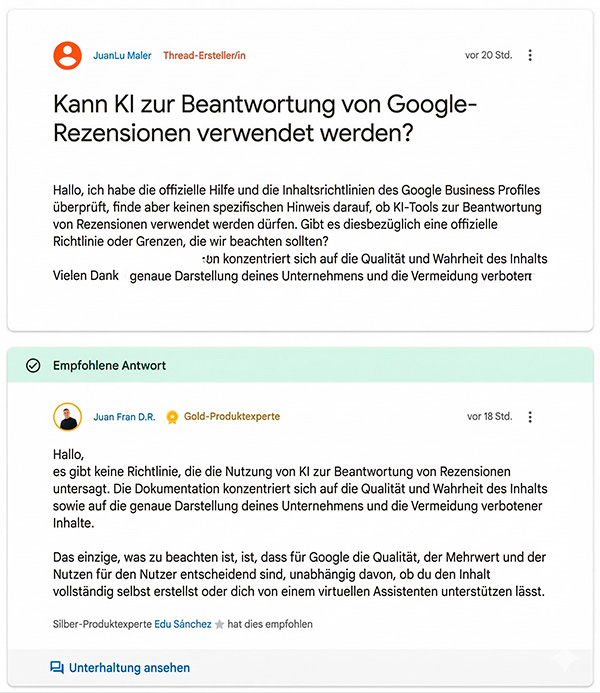 google beweertungen mit ki beantworten 1