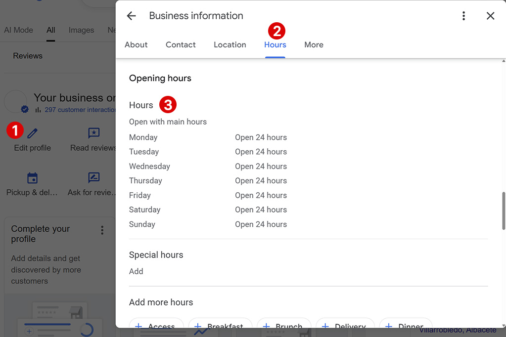change google my business hours