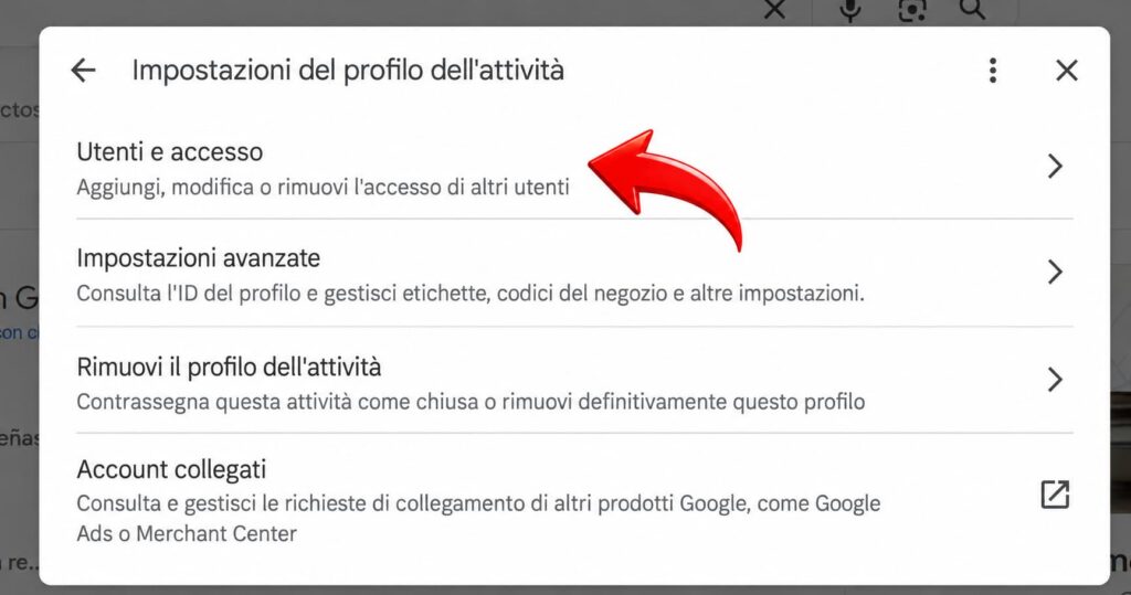 come dare accesso google my business 2