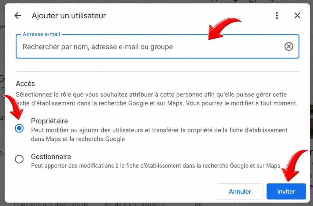 comment donner acces google my business 4