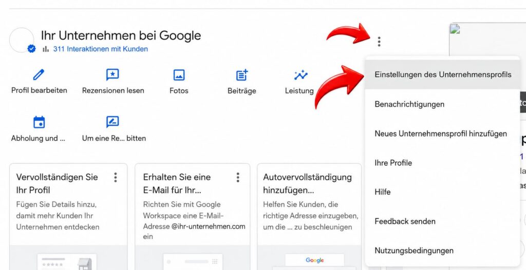 google my business zugriff geben 1