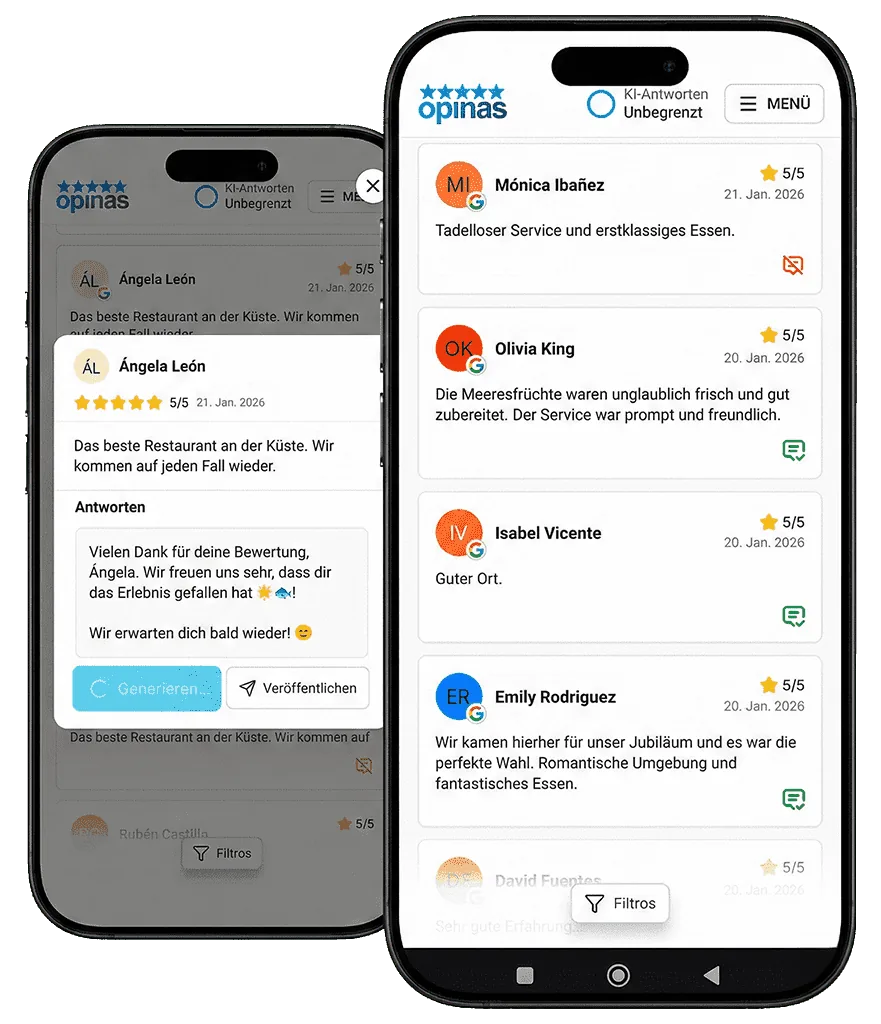 OPINAS-App zur Bewertungsverwaltung