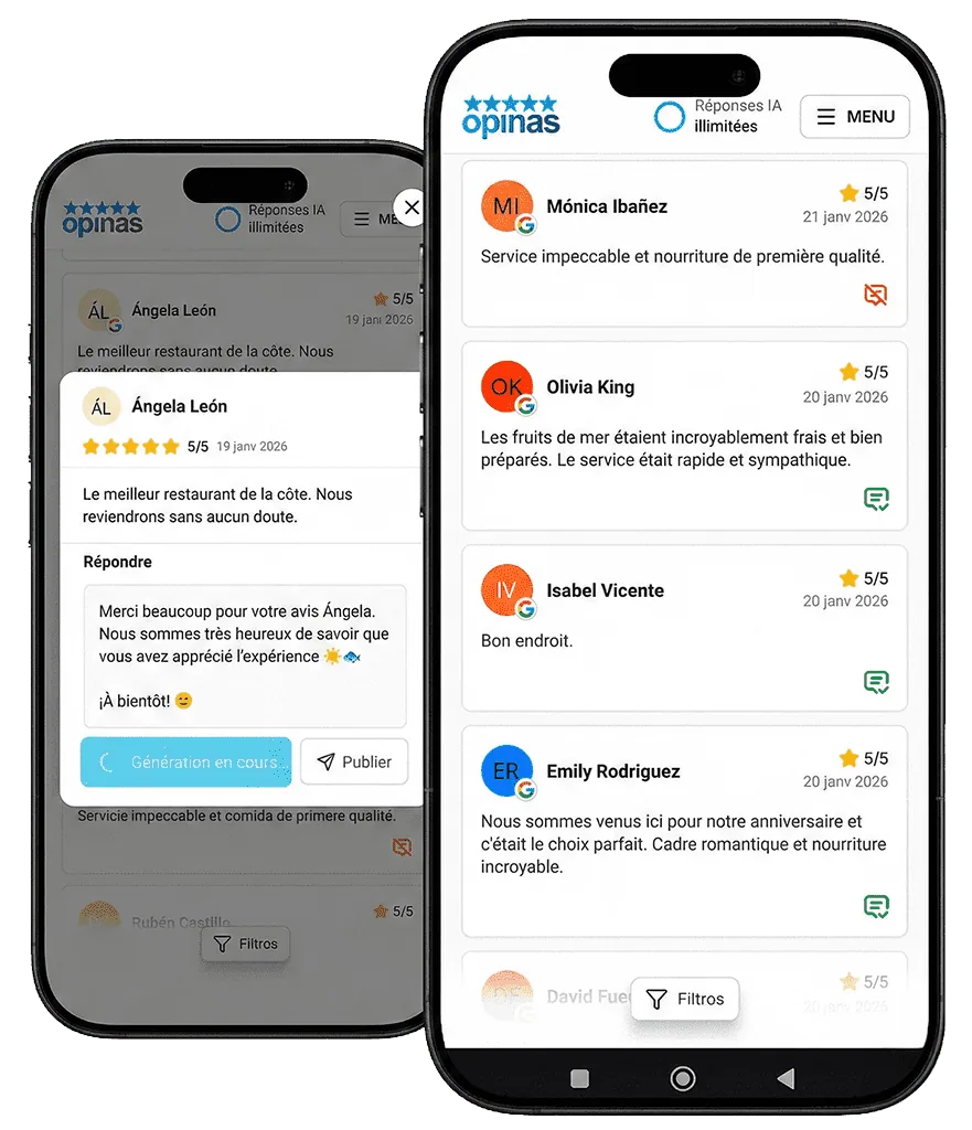 App OPINAS pour la gestion des avis