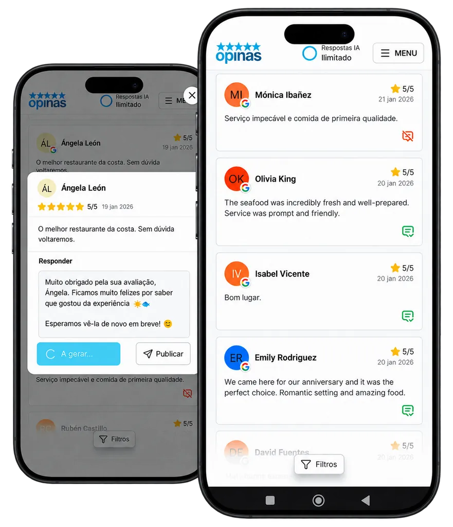 App OPINAS para gestão de avaliações