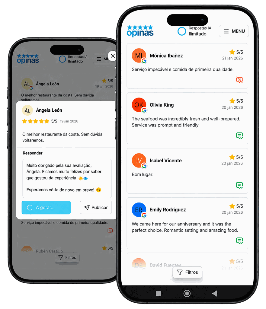 App OPINAS para gestão de avaliações