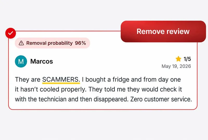Remove reviews in OPINAS